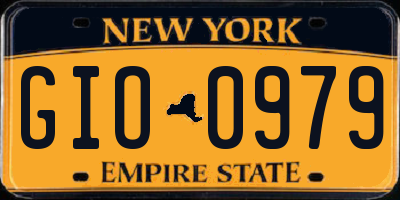 NY license plate GIO0979
