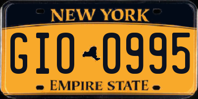 NY license plate GIO0995