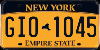 NY license plate GIO1045