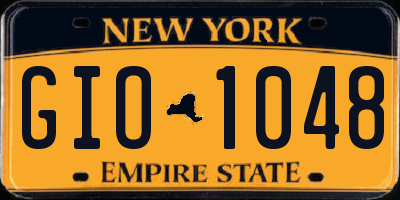 NY license plate GIO1048