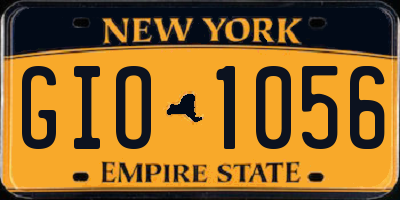 NY license plate GIO1056