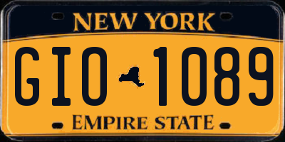 NY license plate GIO1089