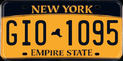 NY license plate GIO1095