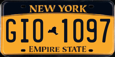 NY license plate GIO1097