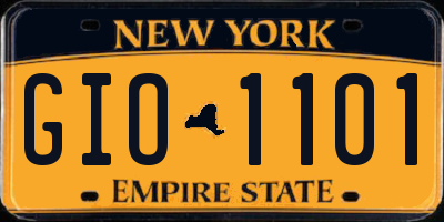 NY license plate GIO1101
