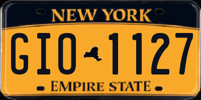 NY license plate GIO1127