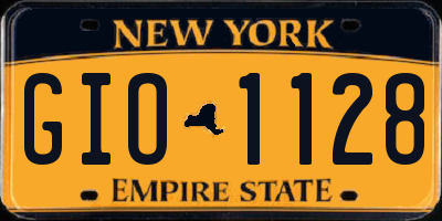 NY license plate GIO1128