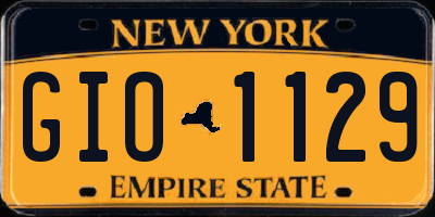 NY license plate GIO1129