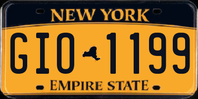 NY license plate GIO1199