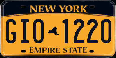 NY license plate GIO1220