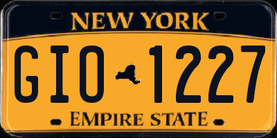 NY license plate GIO1227