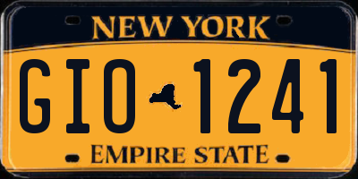 NY license plate GIO1241