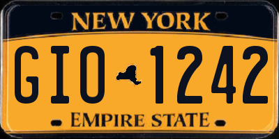 NY license plate GIO1242