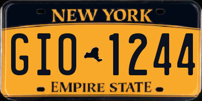 NY license plate GIO1244