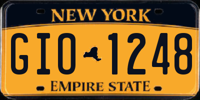 NY license plate GIO1248