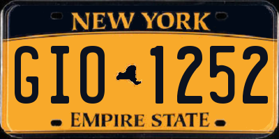 NY license plate GIO1252