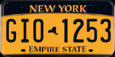 NY license plate GIO1253