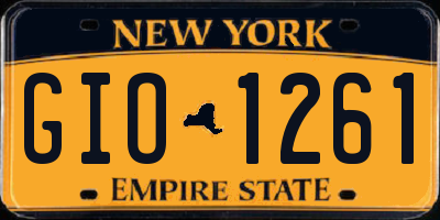 NY license plate GIO1261