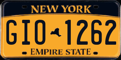 NY license plate GIO1262