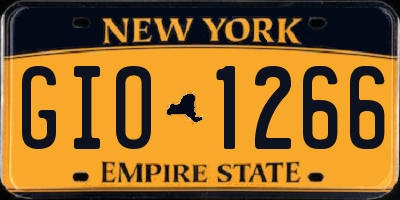NY license plate GIO1266