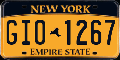 NY license plate GIO1267
