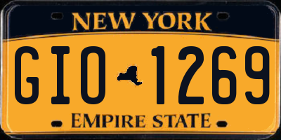NY license plate GIO1269