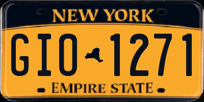NY license plate GIO1271
