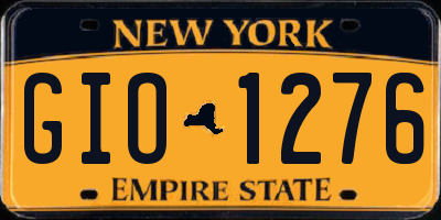 NY license plate GIO1276