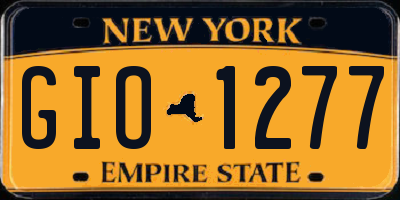 NY license plate GIO1277