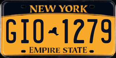 NY license plate GIO1279