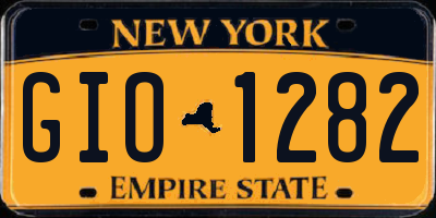 NY license plate GIO1282
