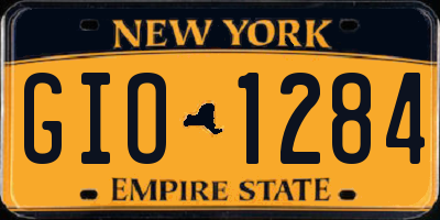 NY license plate GIO1284