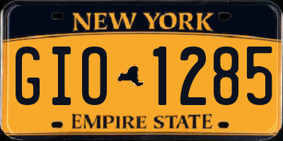 NY license plate GIO1285