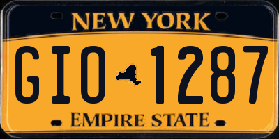 NY license plate GIO1287