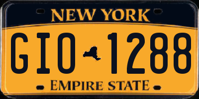 NY license plate GIO1288