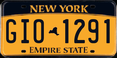 NY license plate GIO1291
