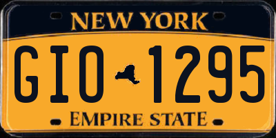 NY license plate GIO1295