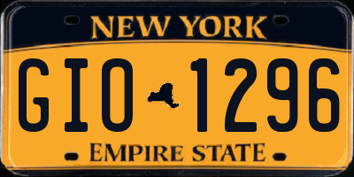 NY license plate GIO1296