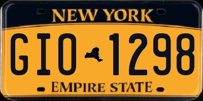 NY license plate GIO1298