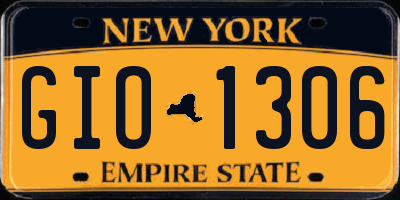 NY license plate GIO1306