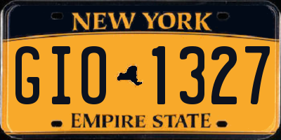 NY license plate GIO1327