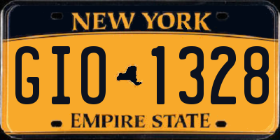 NY license plate GIO1328