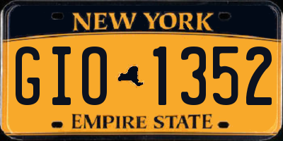 NY license plate GIO1352