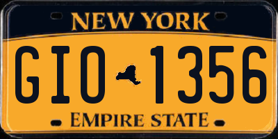 NY license plate GIO1356