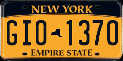 NY license plate GIO1370