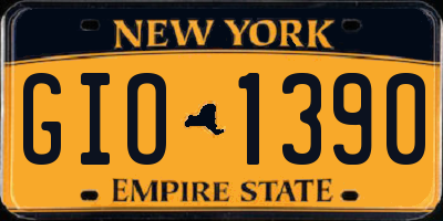 NY license plate GIO1390
