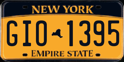 NY license plate GIO1395