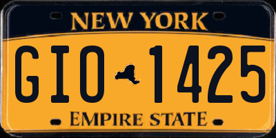 NY license plate GIO1425