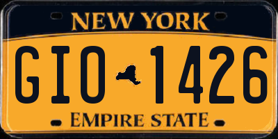NY license plate GIO1426