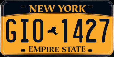 NY license plate GIO1427